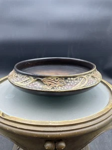 Um 1925 Roseville Keramik Rosecraft Weinrebe niedrige Schüssel 7,5 Zoll  - Bild 1 von 5