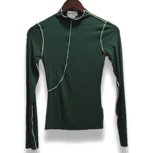 The Line By K Zane Top Stretch Long Sleeve Hunter Green Size  XS USA Sold Out! - Picture 1 of 15