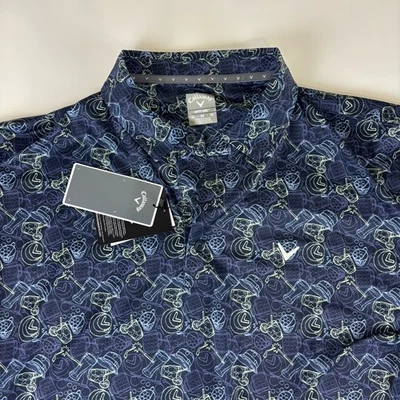 Camisa Polo Callaway Opti-Dri Para Hombre Manga Corta Día en el Campo Estampado Talla XL Foto 1 de 4
