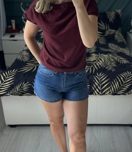 Zara Burgundy Casual Top Size 10 - Picture 1 of 6