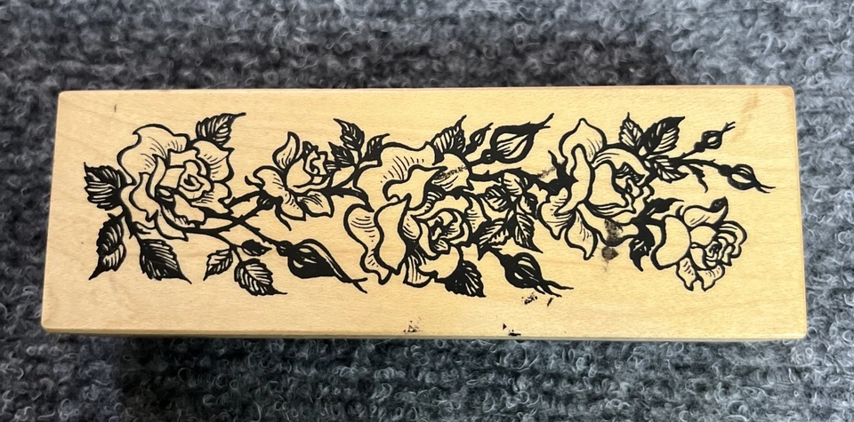 Intercambio de estampillas personales PSX 1996 Rambling Rose Border sello de goma G2004 Foto 1 de 4