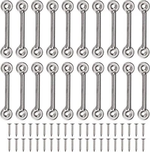 18 PCS Stainless Boat Bimini Top Strap Pad Eye Footman's Loop Overall L: 3 Inch - Picture 1 of 12