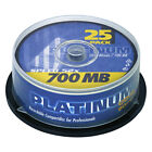 25er Spindel Platinum CD-R 700 MB Rohlinge 80 Min. Aufnahmezeit max. 52x Speed