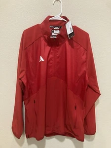 Adidas Quarter Zip Pull Over Sweatshirt Jacket Sample Tag Training M NWT - Picture 1 of 7