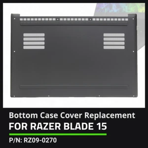 Razer Blade 15 RZ09-0270 Bottom Case Cover Replacement Part - Black | OEM - Afbeelding 1 van 7