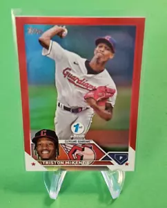 2023 TOPPS SERIE 1 Triston McKenzie 1° Edizione ROSSO Foil /50 SP - Foto 1 di 3