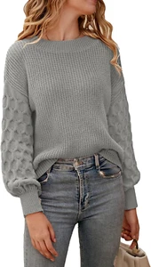 Women'S 2025 Winter Pullover Sweater Casual Long Sleeve Crewneck Loose Chunky Kn - Picture 1 of 8