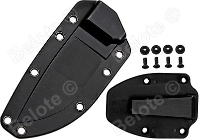 ESEE Model 3 Black Molded Sheath With Matching Boot Clip + Hardware 40BC NEW - Image 1 of 3