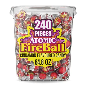 Atomic Fireballs Cinnamon Flavored Candy, 240 Individually Wrapped Pieces, 4.05 - Picture 1 of 12