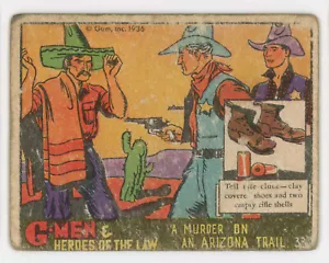 G Men and Heroes of the Law Strip Card 1936 Gum Inc No 33 Poor Condition - Picture 1 of 2