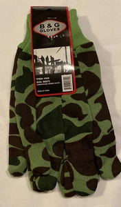 Men’s Camouflage Jersey Gloves one pair New - Picture 1 of 4