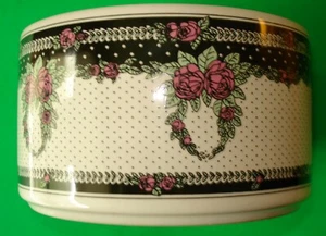 NAPCO Pottery Wine/Champagne Bottle Coaster Black Decor & Roses Jacksonville FL - Picture 1 of 5