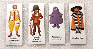 Ronald McDonald Big Mac Grimace Crook 1978 NOS New Kids Meal Prism Sticker Set - Picture 1 of 3