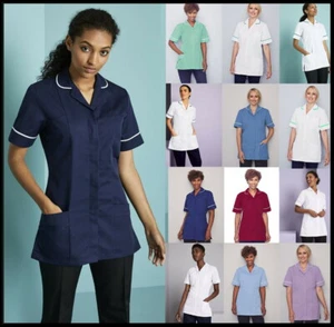 New Premium Nurses Tunic Uniform Healthcare Carers Nurse Salon Beauty Dental - Picture 1 of 16