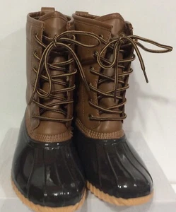 Women's SPORTO The Original Duck Boot Size 6.5 Brown Plaid - Used - Excellent! - Picture 1 of 6