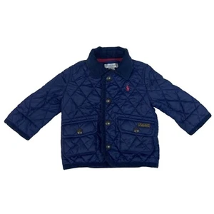 Ralph Lauren Kids Quilted Jacket Navy & Red Insulated Outerwear Size 6M - Picture 1 of 7