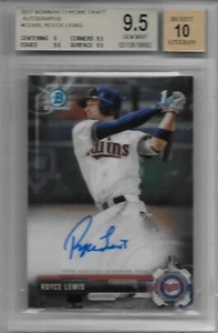 2017 Bowman Chrome Royce Lewis Auto BGS 9.5 / 10 Gem Mint Minnesota Twins - Picture 1 of 1