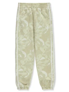 Adidas Girls' Fleece Joggers Pants Beige - Large (14) - Picture 1 of 3