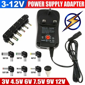 Universal AC/DC Power Supply Adapter Plug Charger Adaptor 3v 4.5v 6v 7.5v 9v 12V - Picture 1 of 9