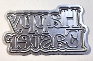 Happy Easter Title Phrase #2 Metal Cutting Die Thin 2.75" x 3" - Picture 1 of 1
