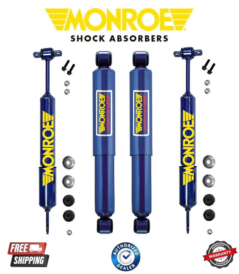 Monroe Front & Rear Shocks Absorbers Kit Set 4PC for Ford Ranger B3000 B4000 4WD - Image 1 of 1