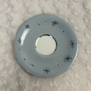Fine Arts Fine China Romance of the Stars Saucer Gray MCM Starbursts - Picture 1 of 4