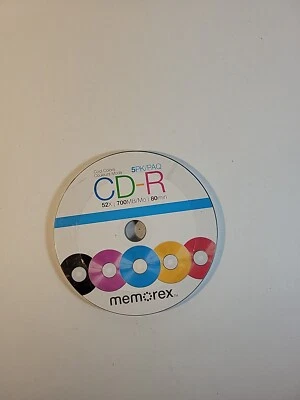BRAND NEW SEALED Memorex CD-R 5-Pack Cool Colors 52X 700MB 80 min - Image 1 of 4