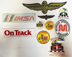 RACE TRACK OLD STICKERS AND PIT PASS BUTTONS MINT . - Picture 1 of 2