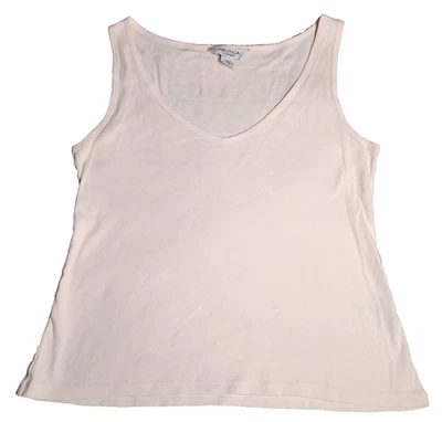 Nautica 睡衣女式背心睡眠衬衫 M 码粉色 V 领轻便 — 第 1/4 张图片