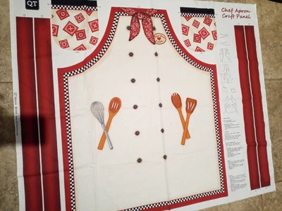 Quilting Treasures Chef Apron Craft Panel 1 Yard x 44" - Image 1 of 2