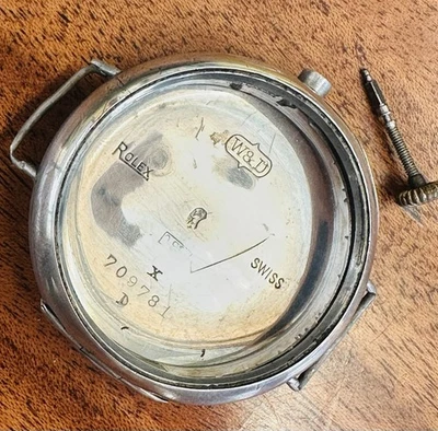 Rolex c.1916 Sterling Silver Officers Trench Watch Case, 34mm, With Crown Parts. - image 1 of 3