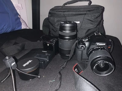 Canon Rebel T6 Digital SLR Camera Mega Bundle - Black - Image 1 of 4