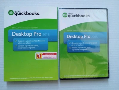 Intuit Quickbooks Desktop Pro 2018 (DVD, 2017, 1-Disc) Windows Retail w/ Key OOP - Image 1 of 4