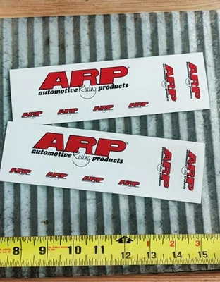 Par de 7 decalques ARP decalques de cartas de corrida. Adesivo Nhra Hotrod Ratrod. Caixa de ferramentas - Imagem 1 de 3