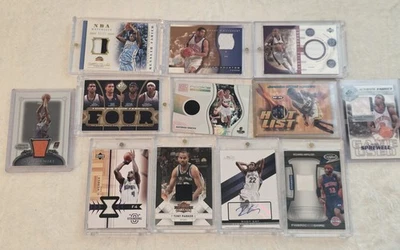 Lote de reliquias y autos de la NBA (12 cartas) - camiseta de novato, parche, auto, recuerdos #'d Foto 1 de 4