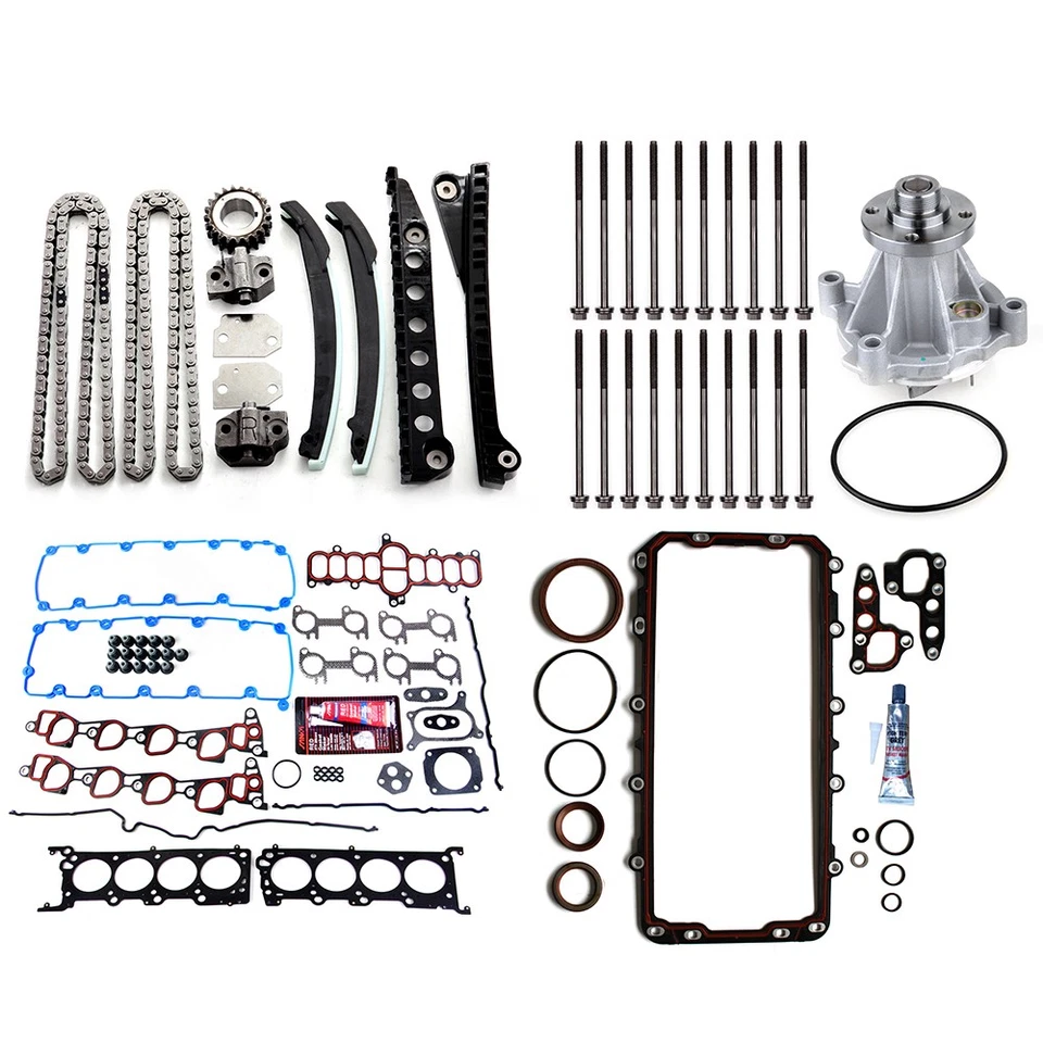 Kit de corrente de distribuição de bomba de água conjunto completo de junta para 98 Ford E-350 Econoline 5.4L V8 - Imagem 1 de 1