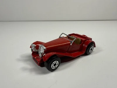 Matchbox Lesney SS 100 Jaguar Convertible Red Car 1/50 Missing Steering Wheel - Image 1 of 4