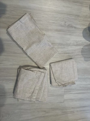 Threshold Set of 4 Textured Beige Brown Cloth Napkins, 18x18 Cotton Linen - Image 1 of 3