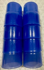 Tupperware Vintage Menge 8 Immergrün Blau 8 Unzen Trinkbecher 3090K Stapelbar USA - Bild 1 von 2