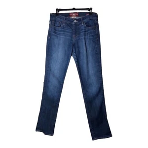 Lucky Brand Womens Jeans Sweet n Straight Leg Size 6/28 Embroidered Pockets - Foto 1 di 6