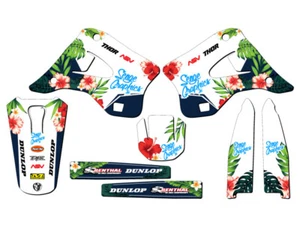 1994-1995 KX 250 TROPIC White Senge Graphics Kit Compatible with Kawasaki - Picture 1 of 10