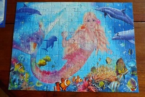Ravensburger XXL Glitter Mermaid Puzzle 100 piece 9x14"  4005556136421 #136121 - Picture 1 of 4