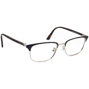 Gucci Eyeglasses GG0131O 003 Midnight Blue & Silver/Havana Frame Italy 53-18 145 - Picture 1 of 8
