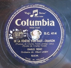 Charles Trenet / Albert Lasry 78 RPM / De La Fenetre D`En Haut (15-0323-JA) - Foto 1 di 2