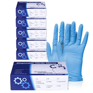 10-1000Pcs Disposable Nitrile/Latex/Vinyl Exam Dental Medical Gloves Powder Free - Picture 1 of 26