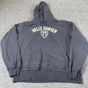 VTG Helly Hansen Hoodie Mens Extra Large XL Sweatshirt Embroidered 77 Ski Y2K - Picture 1 of 18