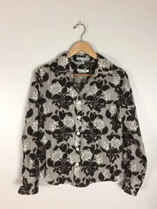 Pendleton Large Florals Blusa Negra, Blanca, Marrón, Talla 10P - Imagen 1 de 4