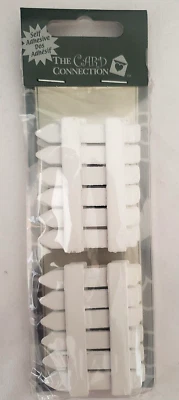 The Card Connection Decorative Elements - WHITE WOOD PICKET FENCE - 6pcs - Image 1 of 2