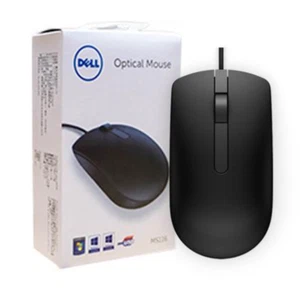 Genuine Dell USB Optical Scroll Wheel Black Mouse - MS116 - Picture 1 of 7