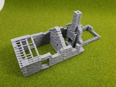 HO scale building ruined cottage 1:87 scale 3D print - Image 1 of 4